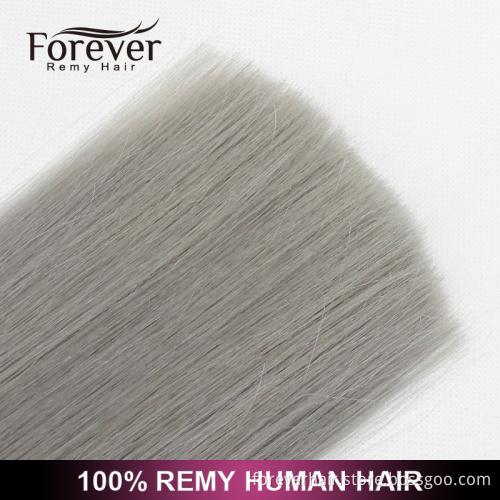 Forever high quality 100 real Indian remy human #Silver double drawn i tip brazilian hair extensions wholesale
